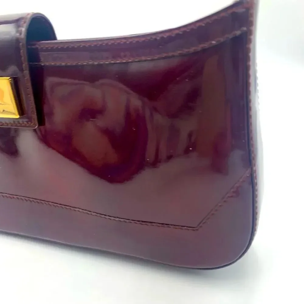 Auth Preloved Small Ferragamo Patent Leather Shoulder Bag. Very good condition!